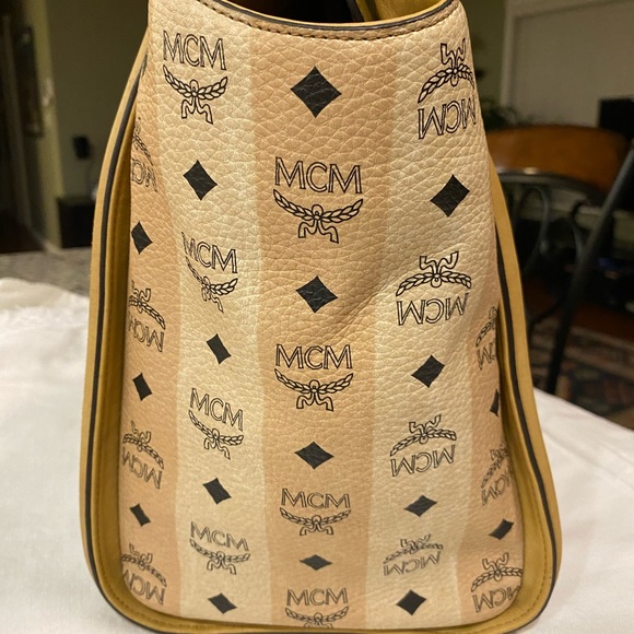 MCM Tan and Beige Women's Tote Bag - Picture 5 of 13